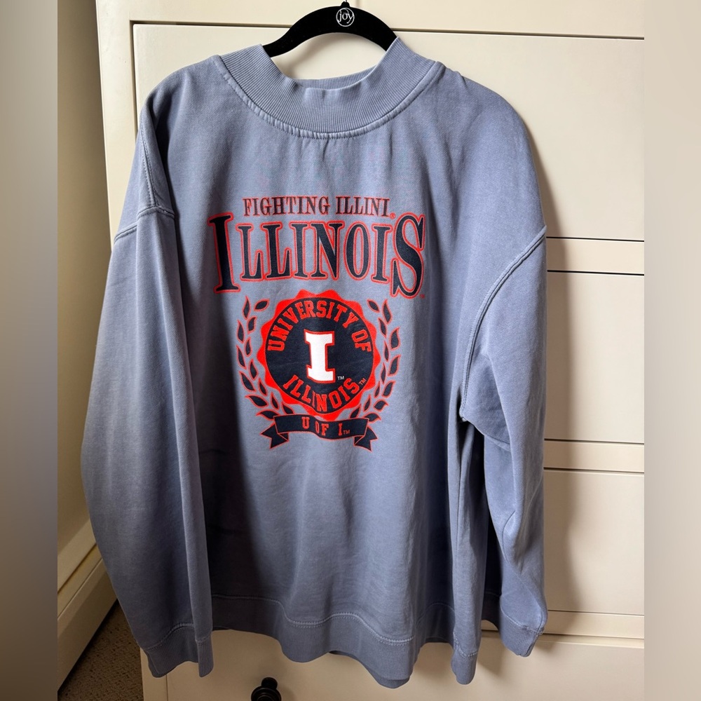 Illinois Mock Neck Sweatshirt